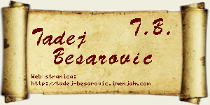 Tadej Besarović vizit kartica